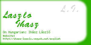 laszlo ihasz business card